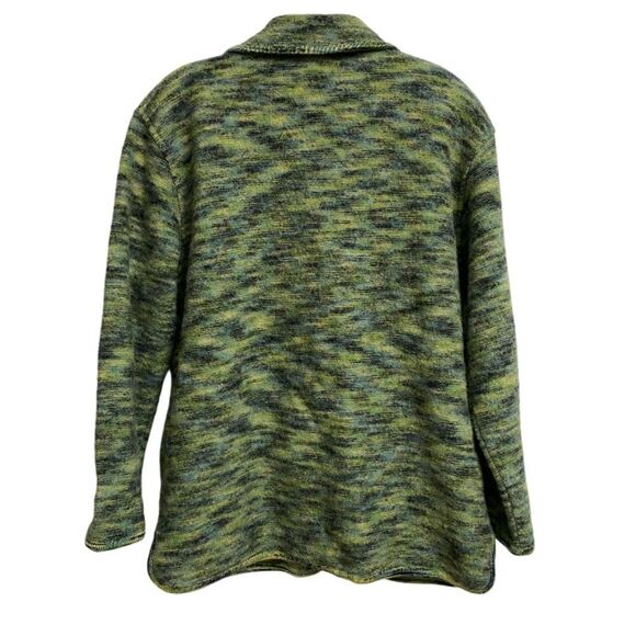 Bernardo Essentials Button Front Wool Coat Women's L Green Pockets Ranch Country - Picture 9 of 13